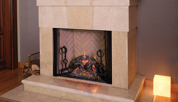 Rapture B-Vent Fireplace - Traditional - Front Open