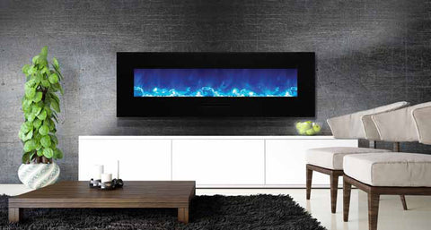 60" Flush Mount Electric Fireplace