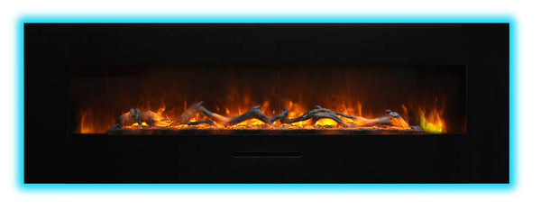 60" Flush Mount Electric Fireplace